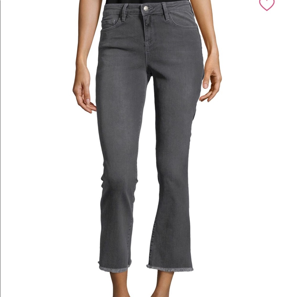 Free People | Black Straight Crop Jeans Fray Hem - Picture 2 of 8